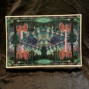 Super cool and unique abstract art print with forest design #abstractart